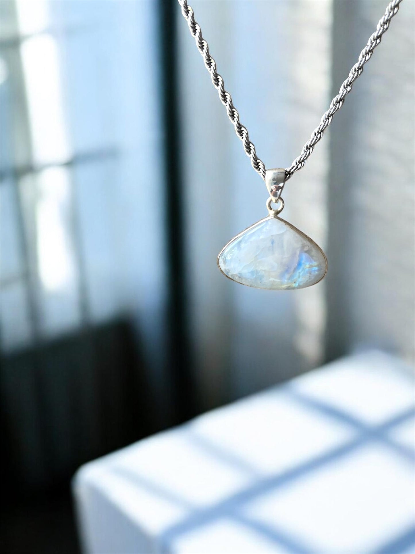 Moonstone Statement Pendant Necklace