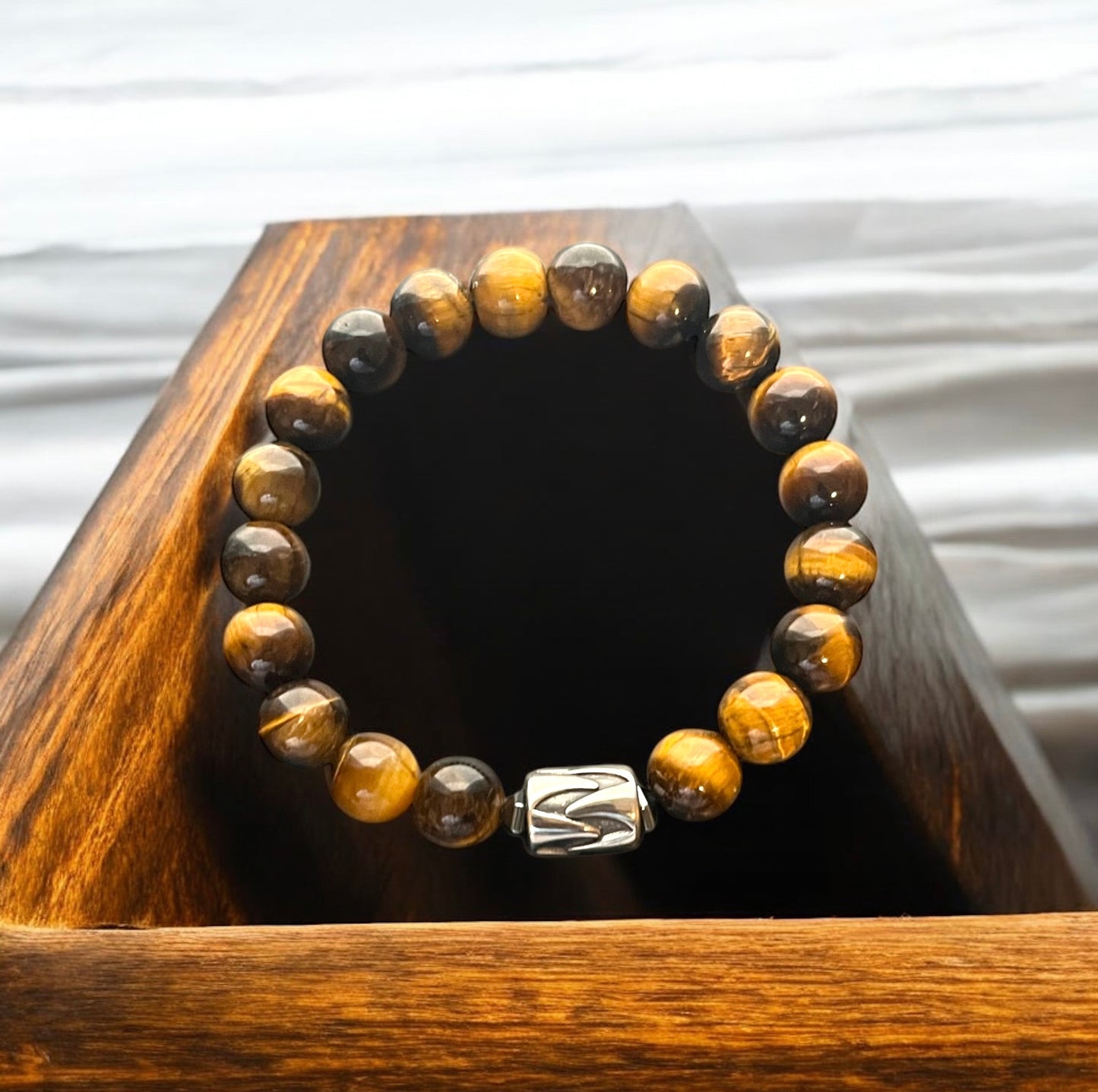 Tiger Eye & Silver Bracelet