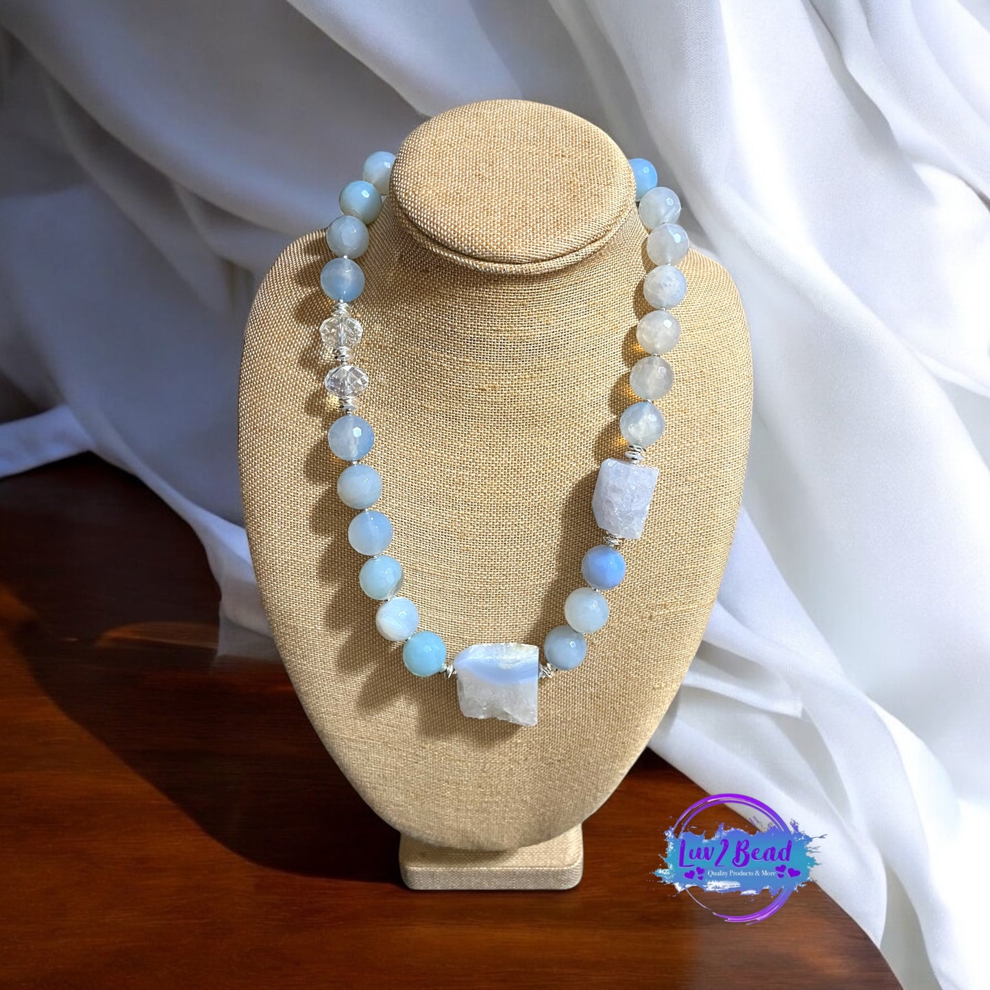 Blue Drusy Necklace