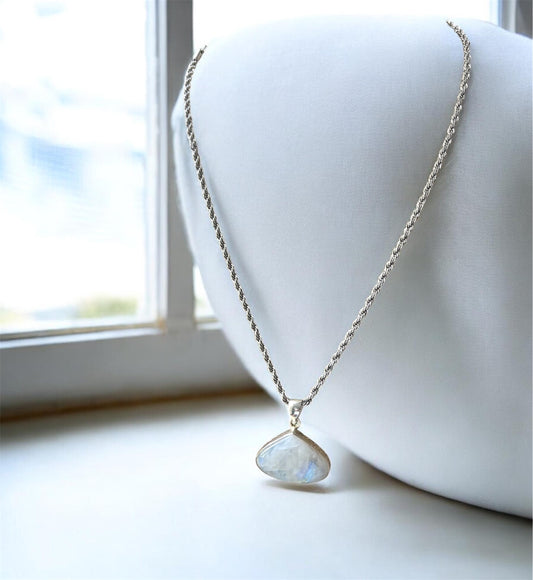 Moonstone Statement Pendant Necklace