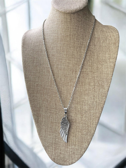 Silver Angel Wing Necklace