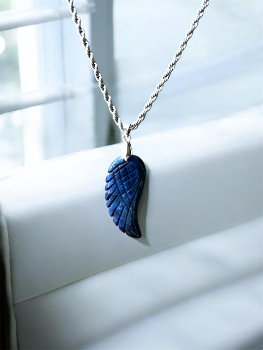 Lapis Angel Wing Necklace