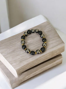 Black & Gold Onyx Bracelet